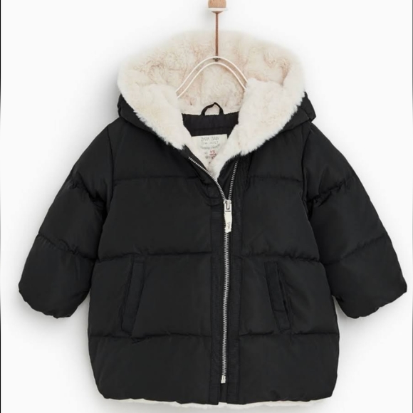 Zara down baby winter coat SZ9-12mos - Picture 1 of 7